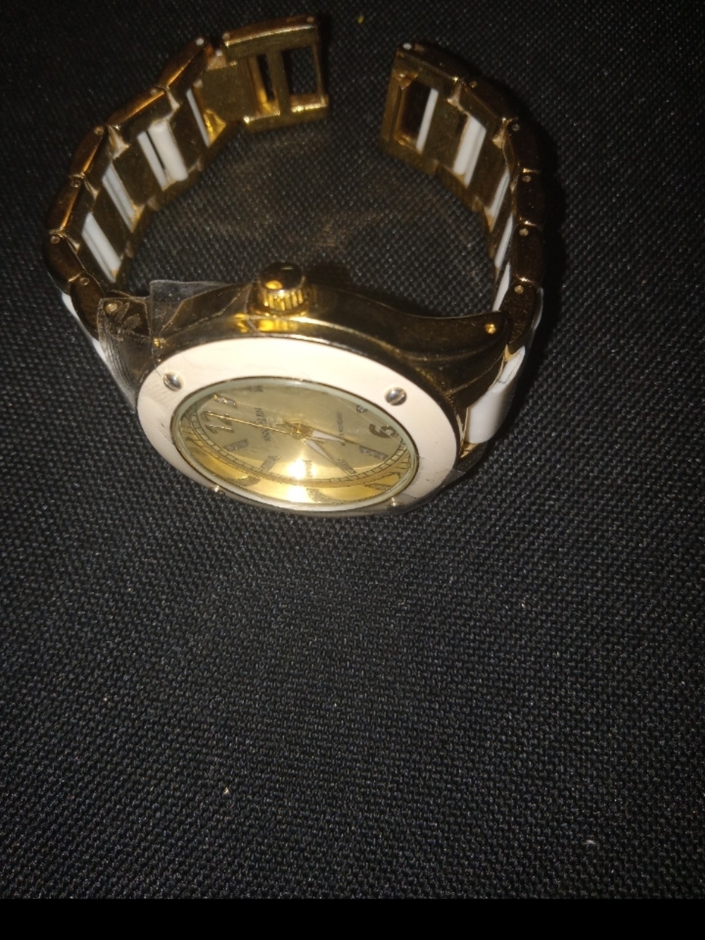 Two-Tone Gold and White Women's Wristwatch